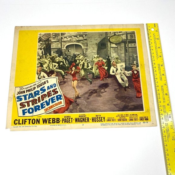 Stars and Stripes Forever 1952 Lobby Card Movie Poster Robert Wagner Clifton Web - Picture 11 of 11